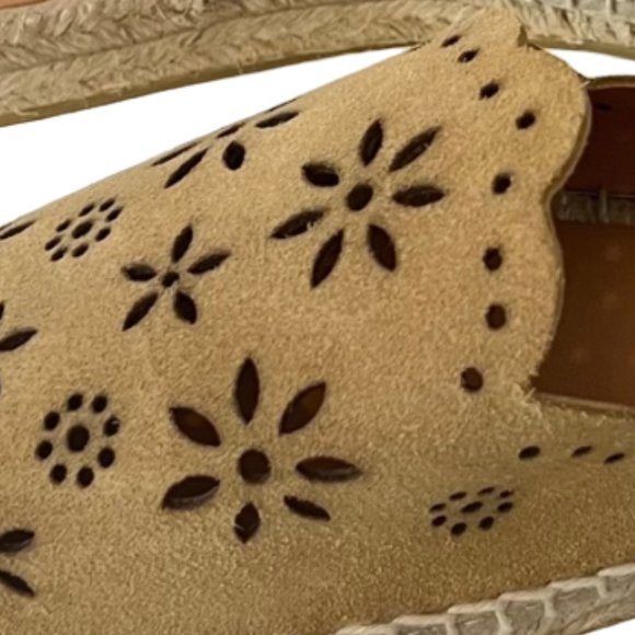 NEW! Anthropologie Suede Spain Espadrille Sandals in Tan, EU 38 (US 7.5) - Picture 6 of 14